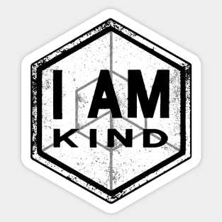 I AM Kind - Affirmation - White Sticker